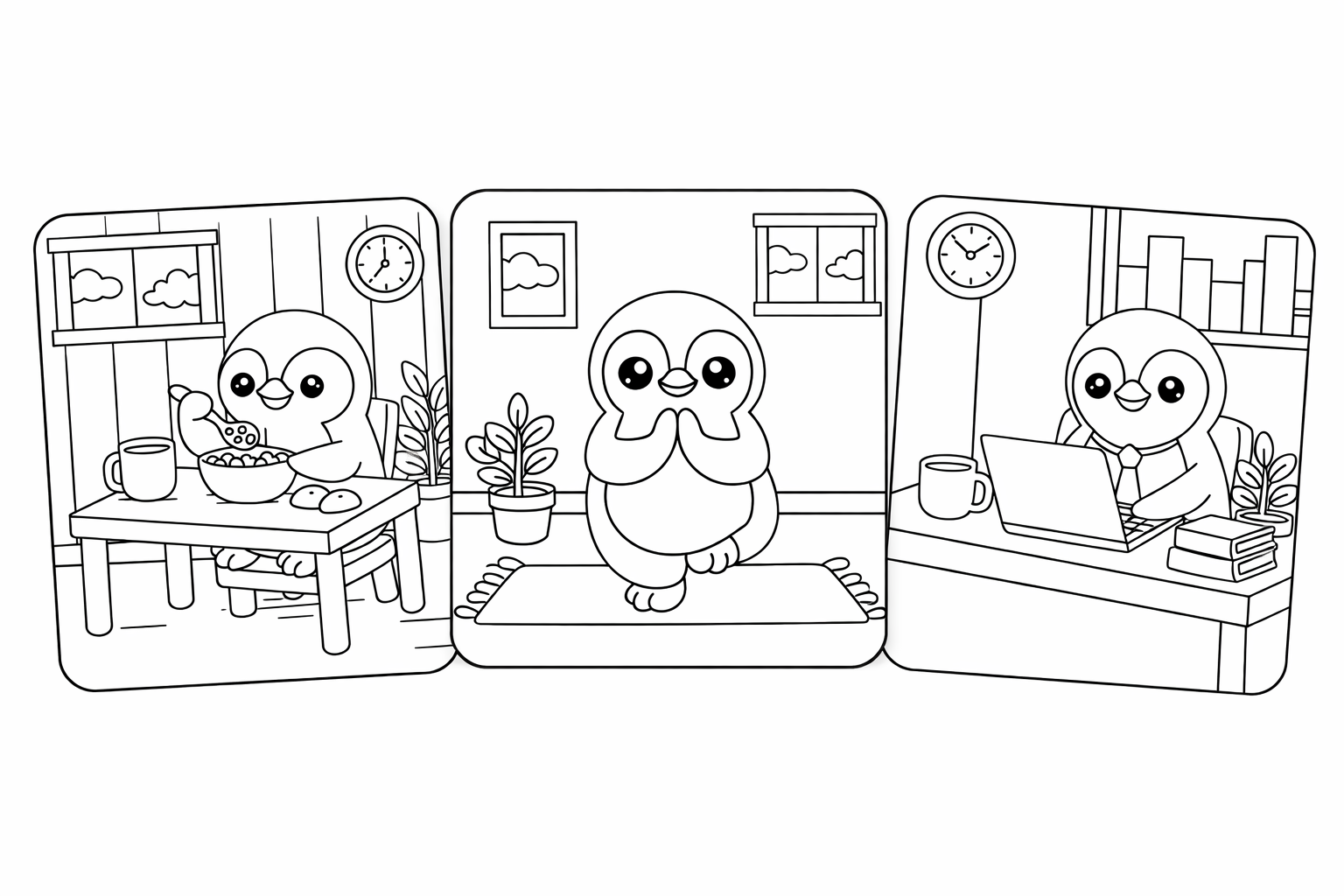Little Penguin, Big Calm Vol. 1 | Cozy Penguin Coloring Pages | Bold & Easy Printable Coloring Book | Relaxing Coloring Pages PDF
